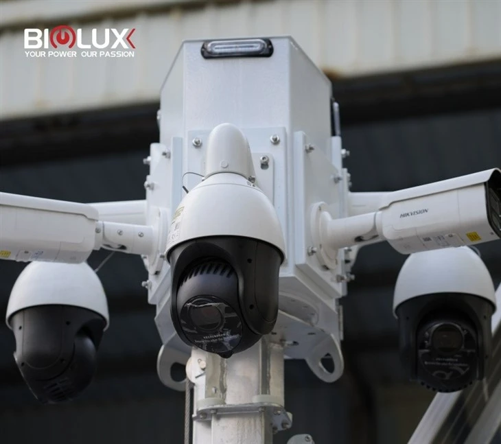 Solar-powered Mobile Surveillance Trailers With Solar Panel POE Switch And HD Camera